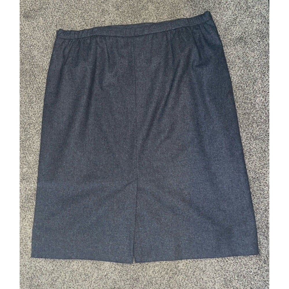 Vintage Pendleton Skirt 20W Gray 100% Virgin Wool Pencil Charcoal Made USA - Picture 3 of 7